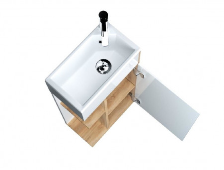 Тумба с Раковиной «MarkaOne» Laura 40н, Дуб Сонома R (4604613348243)