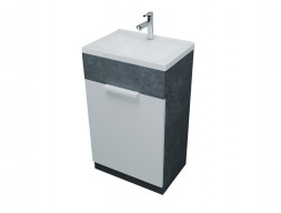 Тумба с Раковиной «MarkaOne» Revo 50н Бетон Темно-серый (4680043353453)