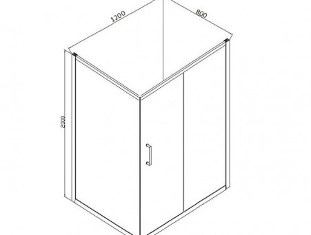 Душевой Уголок «Bravat» Drop 120x80x200 L/R (BS120.3100A)