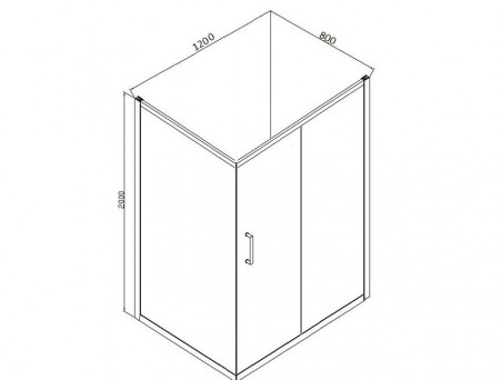 Душевой Уголок «Bravat» Line 120x80x200 L/R (BS120.3101A)