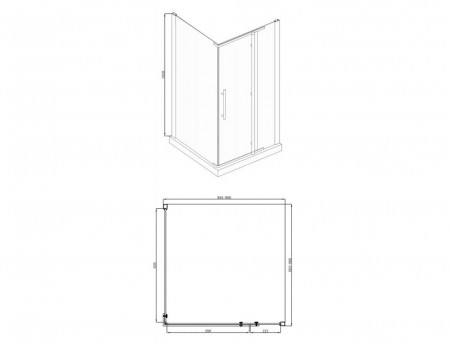 Душевой Уголок «Bravat» Black Line 90x90x195 L/R (BS090.3113A)