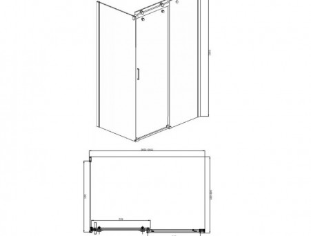 Душевой Уголок «Bravat» Wave 120x80x200 L/R (BS120.3102S)