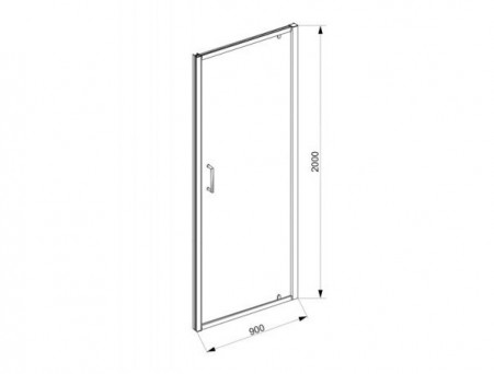 Душевая Дверь «Bravat» в Нишу Drop 90x200 L/R (BD090.4110A)