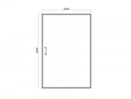 Душевая Дверь в Нишу «Bravat» Drop 1000x2000, Распашная Дверь, Easy Clean Glass (BD100.4110A)
