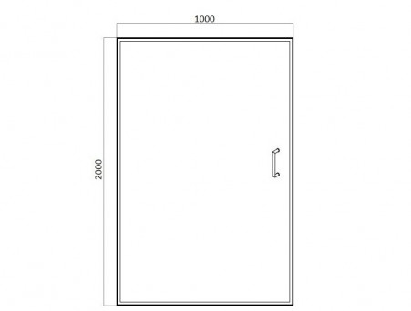 Душевая Дверь «Bravat» в Нишу Line 100x200 L/R (BD100.4111A)