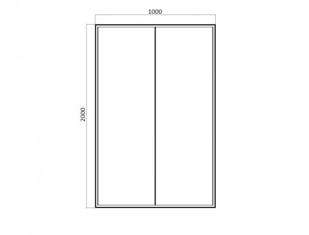 Душевая Дверь «Bravat» в Нишу Line 100x200 L/R (BD100.4121A)