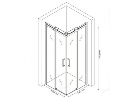 Душевой Уголок «Berges» Gelios 100x100x195 (61027)