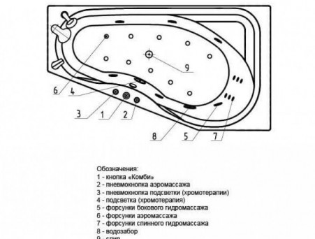Акриловая Ванна «Aquatek» Медея 170х95 L (MED180-0000037)