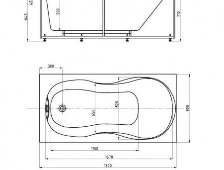 Акриловая Ванна «Aquatek» Мартиника 180х90 (MAR180-0000068)