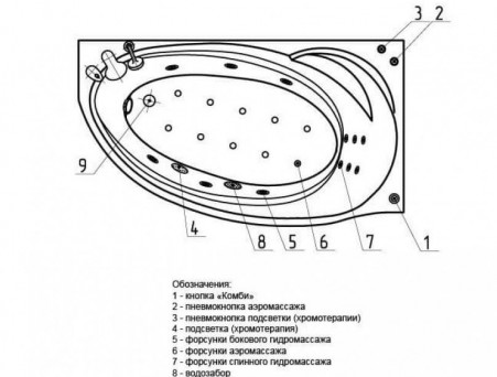 Акриловая Ванна «Aquatek» Бетта 160х97 R (BET160-0000026)