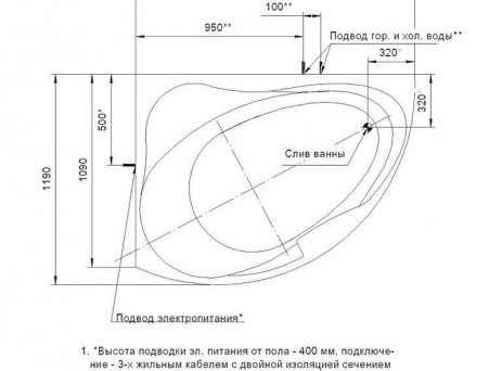 Акриловая Ванна «Aquatek» Альтаир 158х119 L (ALT160-0000067)