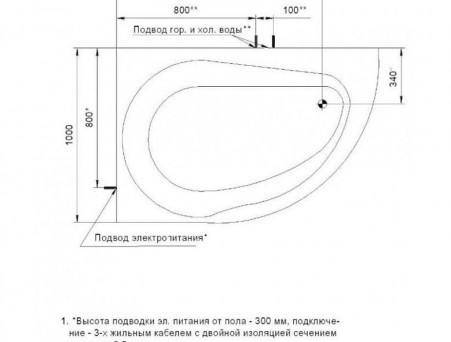 Акриловая Ванна «Aquatek» Вирго 150х100 L (VIR150-0000038)