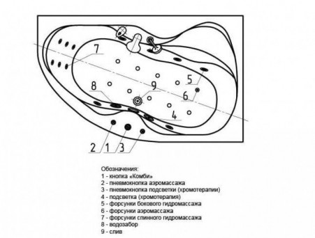 Акриловая Ванна «Aquatek» Вега 170х105 L (VEG170-0000073)