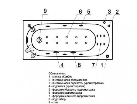 Акриловая Ванна «Aquatek» Оберон 160х70 (OBR160-0000026)