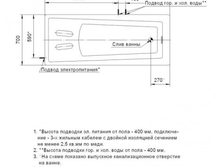 Акриловая Ванна «Aquatek» Либра 170х70 (LIB170-0000021)
