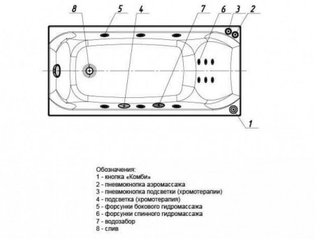 Акриловая Ванна «Aquatek» Альфа 150х70 слив слева (ALF150-0000031)