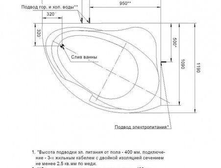 Акриловая Ванна «Aquatek» Альтаир 158х119 R (ALT160-0000047)