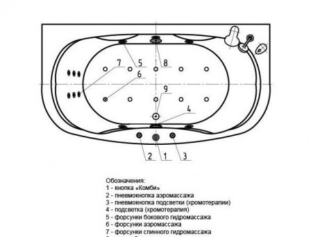 Акриловая Ванна «Aquatek» Мелисса 180х95 (MEL180-0000031)