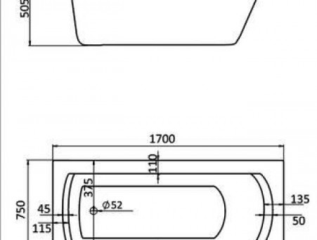 Акриловая Ванна «Santek» Monaco XL 170х75, Комплект (151729)