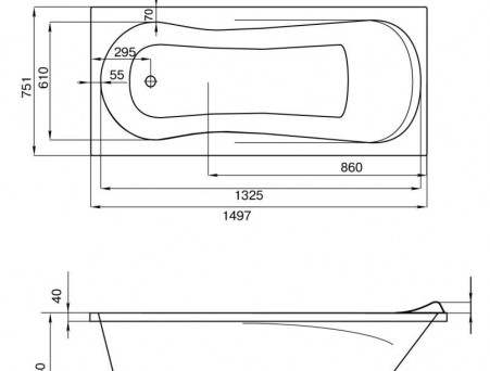 Акриловая Ванна «Santek» Caledonia 150х75, Комплект (151615)