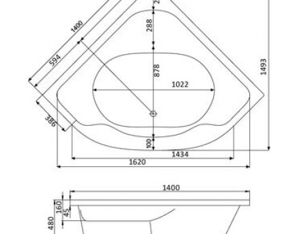 Акриловая Ванна «Santek» Melville 140х140 (1.WH30.2.402)