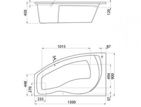 Акриловая Ванна «Santek» Mallorca 150х90 R (1.WH11.1.985)