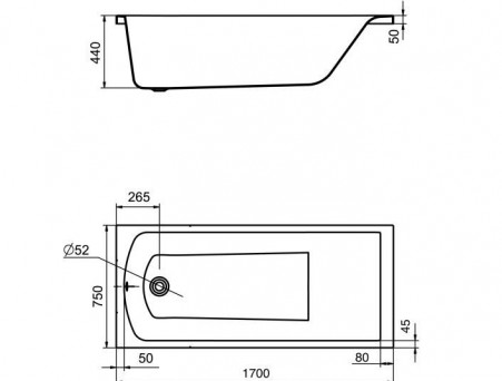 Акриловая Ванна «Santek» Фиджи 170х75, Комплект (147348)