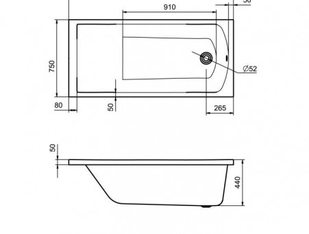 Акриловая Ванна «Santek» Фиджи 160х75 (1.WH50.1.597)