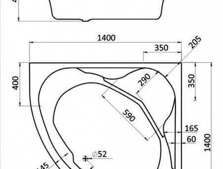Акриловая Ванна «Santek» Caribaan 140х140, Комплект (147272)