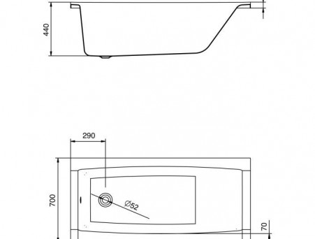 Акриловая Ванна «Santek» Санторини 150х70, Комплект (147303)