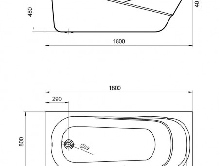 Акриловая Ванна «Santek» Casablanca XL 180х80, Комплект (147277)