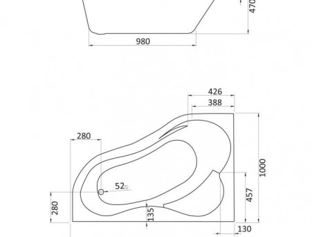 Акриловая Ванна «Santek» Ibiza 150х100 L (1.WH11.2.034)