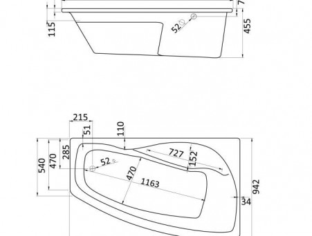 Акриловая Ванна «Santek» Mallorca XL 160х95 R (1.WH11.1.990)
