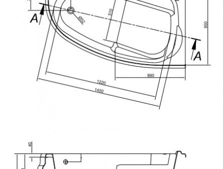 Акриловая Ванна «Cersanit» Joanna 160х95 R (63339)