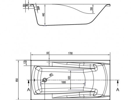 Акриловая Ванна «Cersanit» Zen 170х85 (63355)