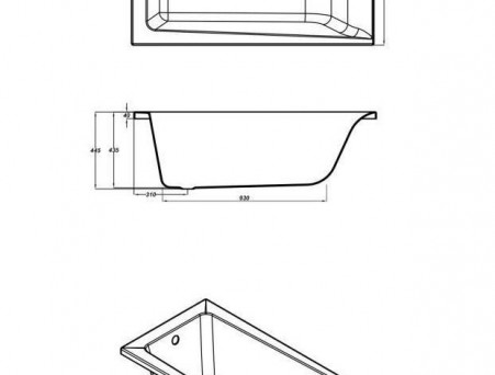 Акриловая Ванна «Cersanit» Lorena 140х70 (63345)