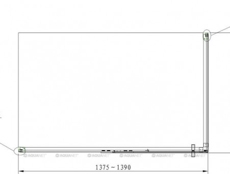 Душевой Уголок «Aquanet» Ideal AE-AXC94MB-S-B 140x90x200 L/R (00243635)