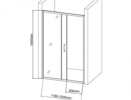 Душевая Дверь в Нишу «Aquanet» SD-1200A 120x190 L/R (00209406)