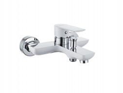 Смеситель «Aquanet» Arctic AF520-20СW для Ванны и Душа, Хром, Белый (00216776)