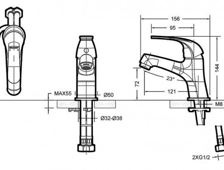 Смеситель «Bravat» Fit для Раковины 7F1135188CP-RUS (Bt-181013)