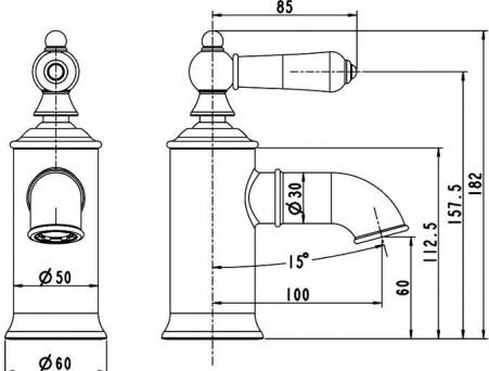 Смеситель «Bravat» Art для Раковины хром F175109C (Bt-177415)