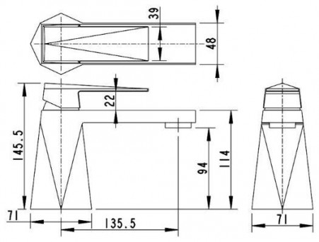 Смеситель «Bravat» Iceberg для Раковины F176110C (Bt-177423)
