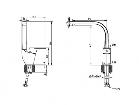 Смеситель «Bravat» Line для Кухни F75299C-2 (Bt-177406)