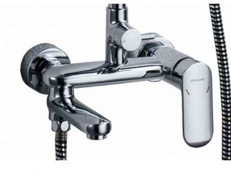 Душевая Стойка «Bravat» Opal-С F6125183CP-A1-RUS, с Изливом (Bt-193138)