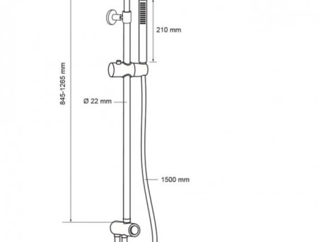 Душевая Стойка «Aquanet» Practic R AF100-70-R-C (00243318)