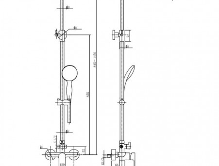 Душевая Стойка «Aquanet» Arctic R AF520-72-R-CW, Хром, Белый (00243325)