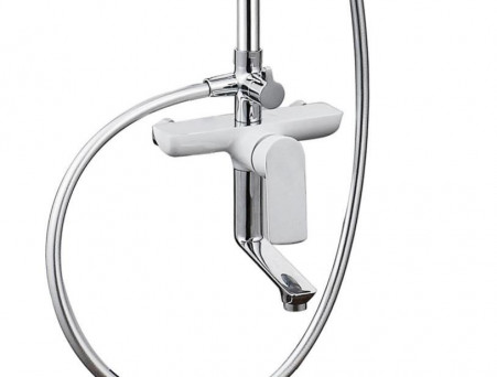 Душевая Стойка «Aquanet» Arctic R AF520-72-R-CW, Хром, Белый (00243325)