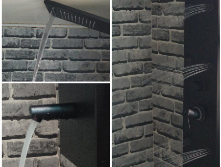 Душевая Панель «Aquanet» Galaxy Black AP40-05, с Изливом (00237440)