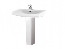 Раковина «Cersanit» Carina 55*40, с Пьедесталом (S-UM-CAR55/1-w+S-PO-CAR50/55/60-w)