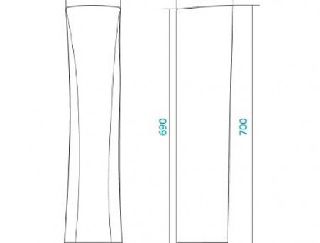 Раковина «Santek» Бриз 60, с Пьедесталом (1.WH11.0.466+1.WH11.0.595)